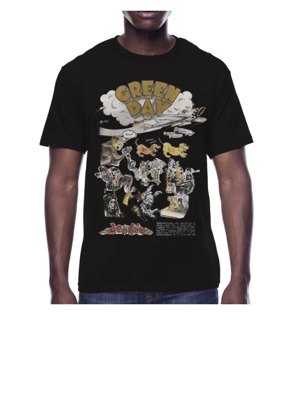 Green Day Black Graphic Band Tee - Men